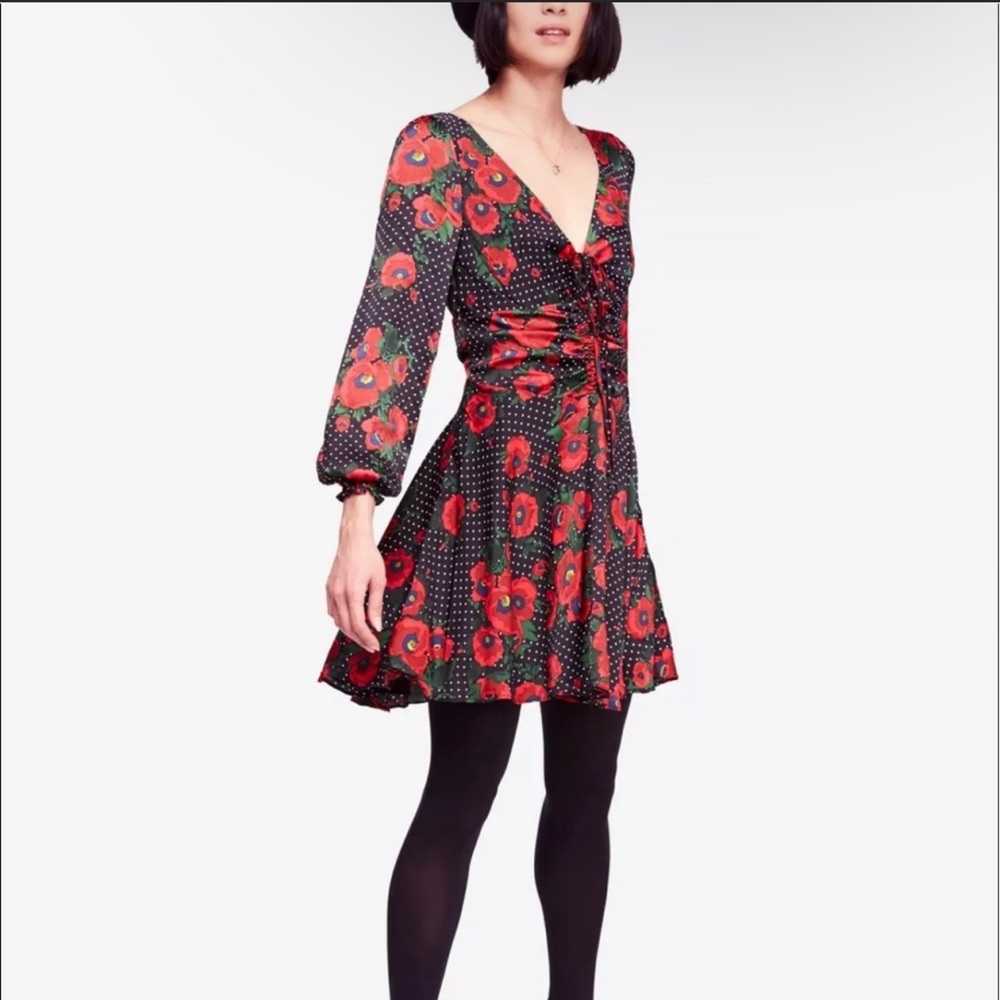 Silk like free people dress; Very pretty but unfortunately won’t fit me